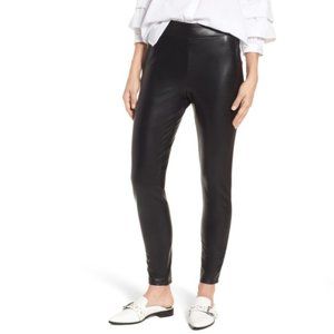 Faux Leather High-Waisted Pants - Small